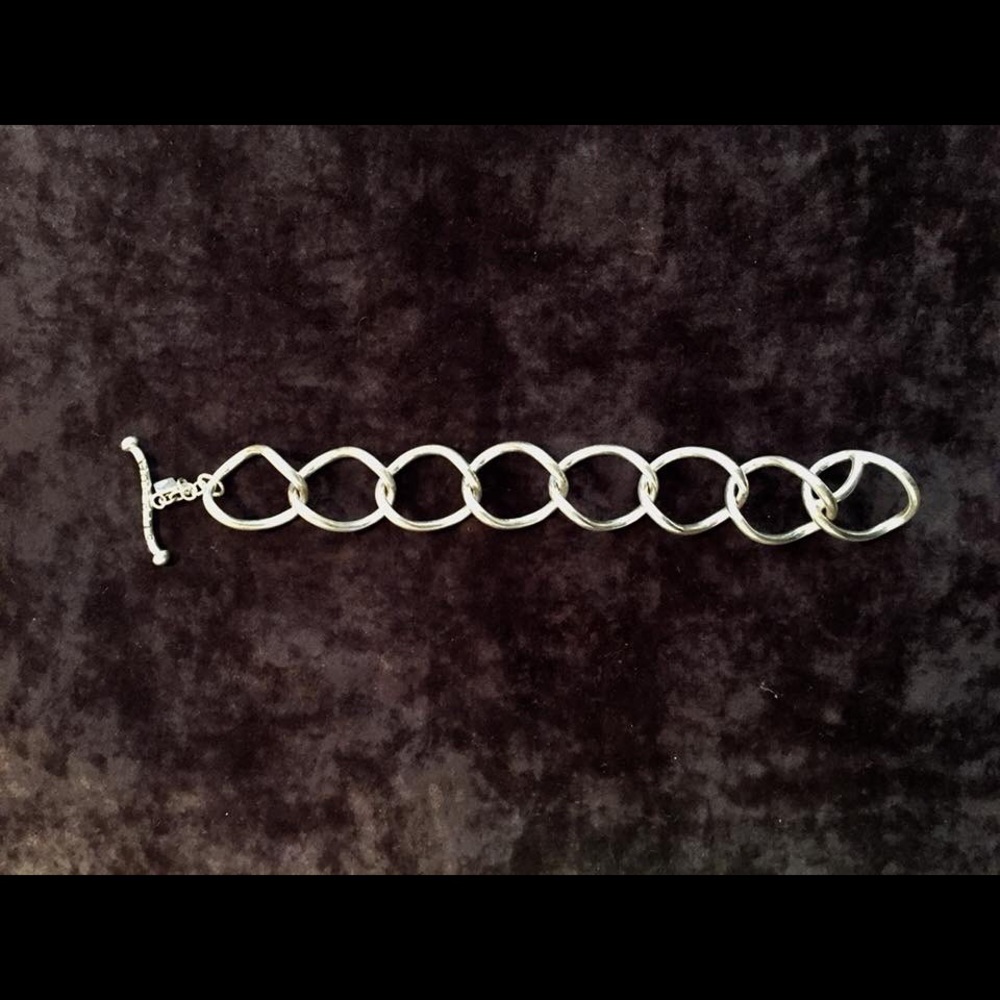 Silpada Classic link sterling silver .925 Bracelet 7” adjustable
